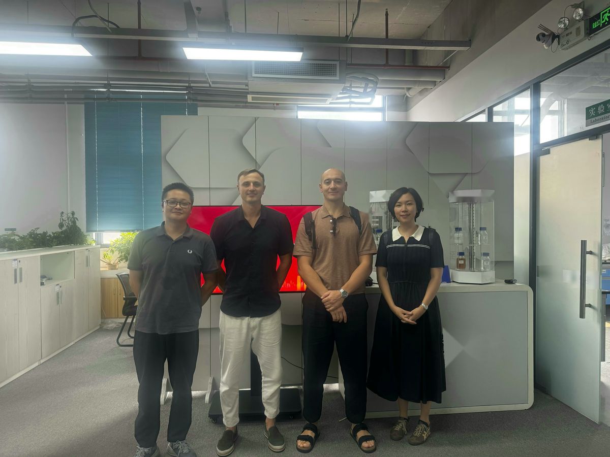 Group photo with visitors in a supplier's office
